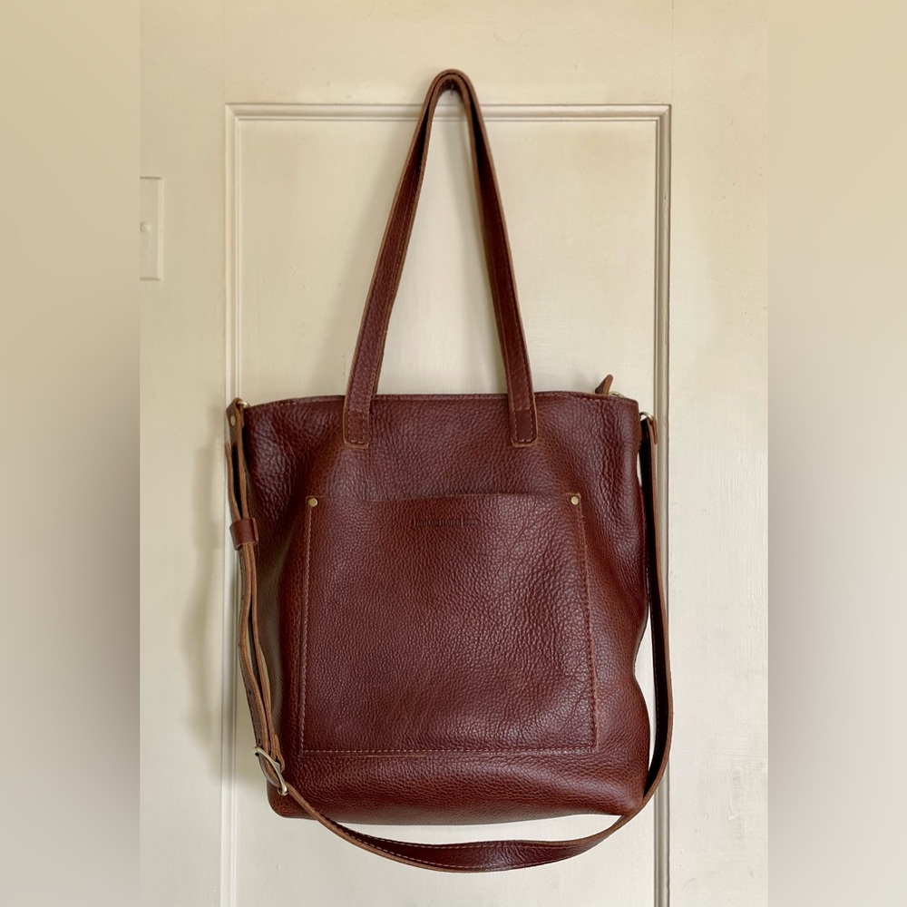 Portland Leather Goods Crossbody Tote Nutmeg